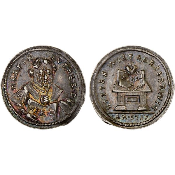 ULM: Free Imperial City, AR medalet (1.82g), 1717, Choice XF