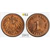 Image 1 : GERMANY: Kaiserreich, AE pfennig, 1916-D, PCGS MS65 RD