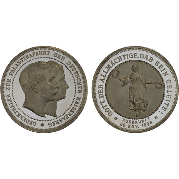 GERMANY: Wilhelm II, 1888-1918, AR medal (14.91g), 1898, Proof