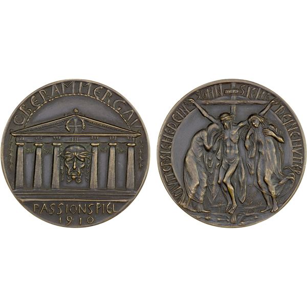 GERMANY: Kaiserreich, AE medal (33.59g), 1910, AU
