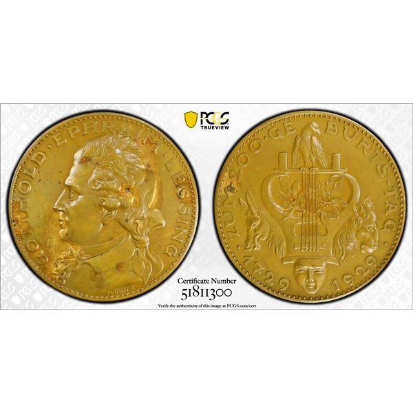 GERMANY: Weimar Republic, AE medal, 1929, PCGS Unc details