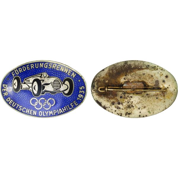 GERMANY: Third Reich, pinback badge (27.37g), 1935, XF-AU