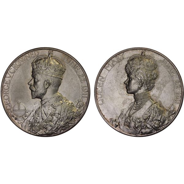 GREAT BRITAIN: George V, 1910-1936, AR medal (12.38g), 1911, Specimen