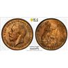 Image 1 : GREAT BRITAIN: George V, 1910-1936, AE penny, 1921, PCGS MS64 RD