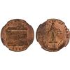 Image 1 : GREAT BRITAIN: AE halfpenny token, 1795, NGC MS64 RB