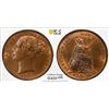Image 1 : GREAT BRITAIN: Victoria, 1837-1901, AE farthing, 1859, PCGS MS64 RB