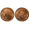 Image 1 : GREAT BRITAIN: Victoria, 1837-1901, AE halfpenny, 1859, PCGS MS64 RB