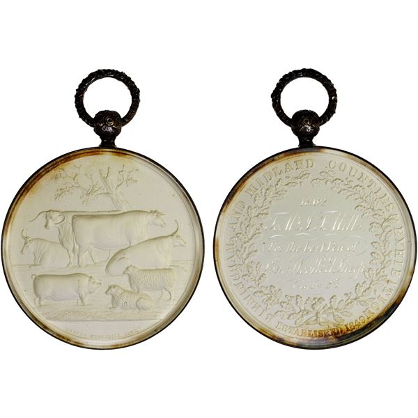 GREAT BRITAIN: AR medal (87.05g), 1862, Choice Unc