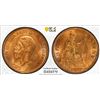Image 1 : GREAT BRITAIN: George V, 1910-1936, AE halfpenny, 1931, PCGS MS65 RD
