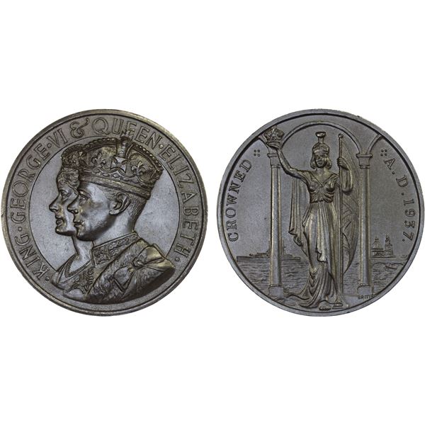 GREAT BRITAIN: George VI, 1936-1952, medal (46.52g), 1937, AU