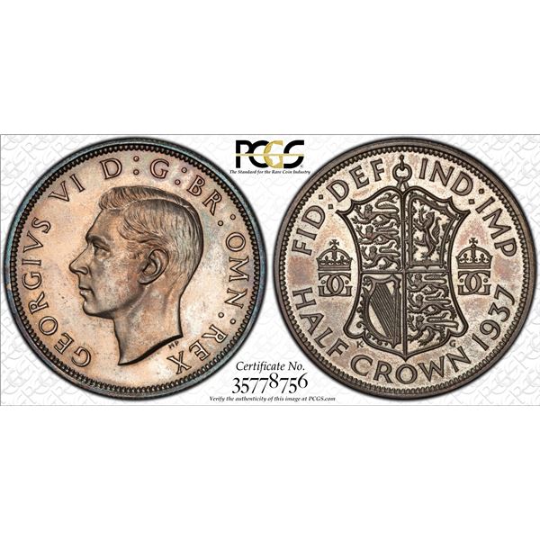 GREAT BRITAIN: George VI, 1936-1952, AR halfcrown, 1937, PCGS Proof 65