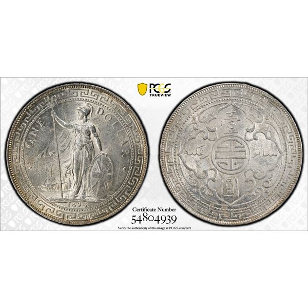 GREAT BRITAIN: AR trade dollar, 1898-B, PCGS Unc details
