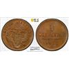 Image 1 : ITALY: LOMBARDY-VENETIA: Franz Joseph I, 1848-1866, AE centesimo, 1852-V, PCGS MS65 BN