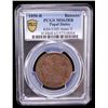 Image 2 : ITALY: PAPAL STATES: Pius IX, 1846-1878, AE baiocco (10.06g), 1850-V-R, PCGS MS63 RB