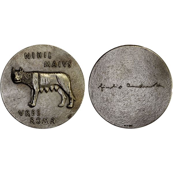 ITALY: AR medal (95.04g), ND (ca. 1930?), Choice AU