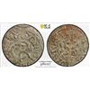 Image 1 : SWEDISH LIVONIA: Christina, 1632-1654, BI solidus, Riga, [16]63, PCGS MS63