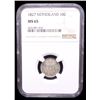 Image 2 : NETHERLANDS: Willem I, 1815-1840, AR 10 cents, 1827, NGC MS65