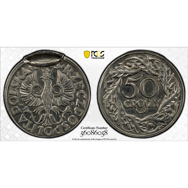 POLAND: Republic, 50 groszy, 1923, PCGS MS63