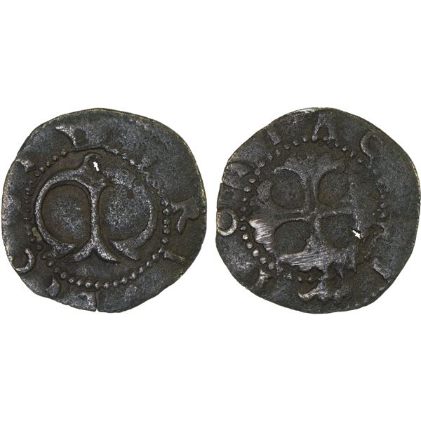 SWITZERLAND: GRAUBUNDEN (GRISONS): Johann Jakob Trivulzio, 1487-1518, AE trillina, ND, VF