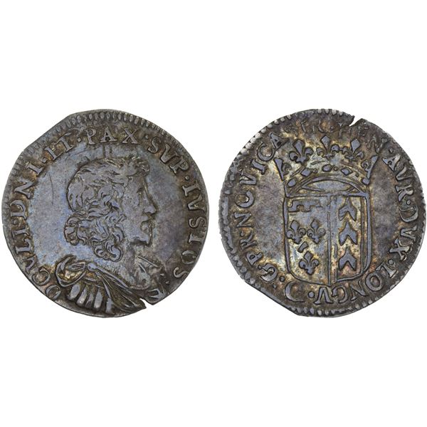 SWITZERLAND: NEUCHÂTEL/NEUENBURG: Heinrich II, 1595-1663, AR 10 kreuzer, ND (1648), VF-XF