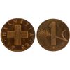 Image 1 : SWITZERLAND: Confederation, AE rappen, Bern, 1953-B, PCGS Specimen 67RD