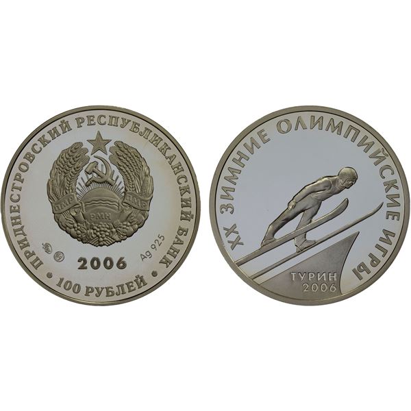 TRANSNISTRIA: Pridnestrovian Moldavian Republic, AR 100 roubles, 2006, Proof