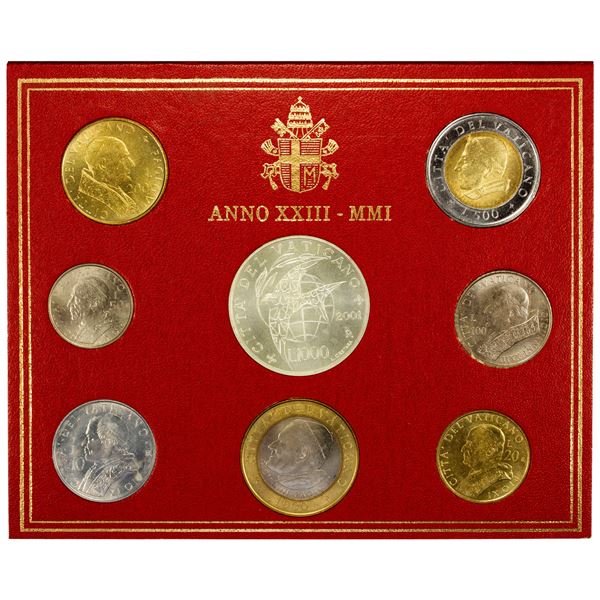VATICAN: John Paul II, 1978-2005, 8-coin mint set, 2001