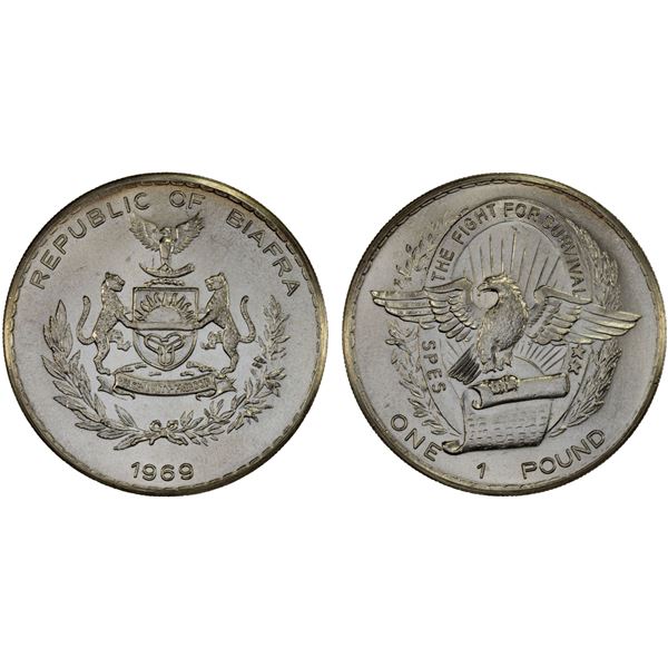 BIAFRA: Republic, AR pound, 1969, Unc