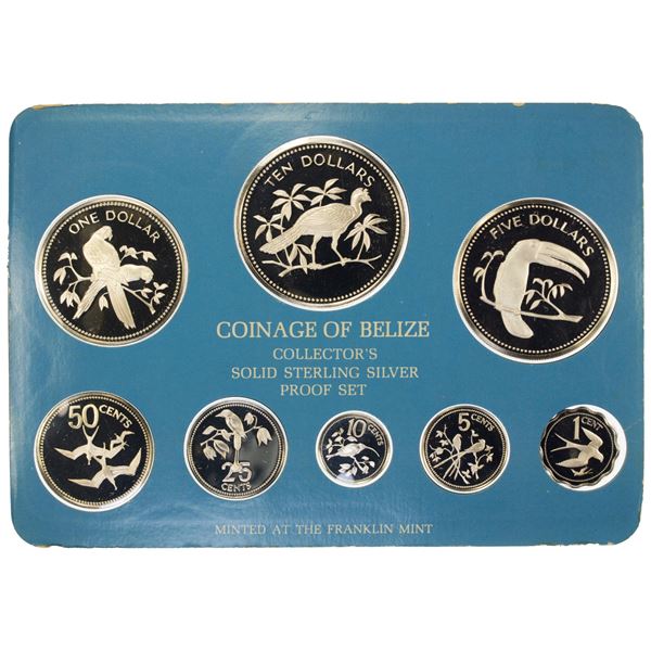 BELIZE: Commonwealth, 8-piece proof set, 1975-FM, Choice Proof