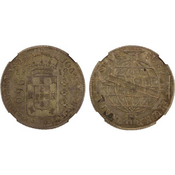 BRAZIL: João, Prince Regent, 1799-1816, AR 960 reis, 1812-R, NGC AU55