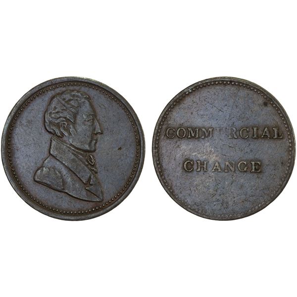 CANADA: LOWER CANADA: AE halfpenny token, ND, XF