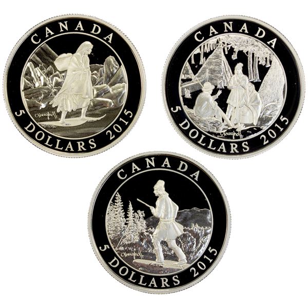 CANADA: Elizabeth II, 1952-2022, 3-coin silver proof set, 2015