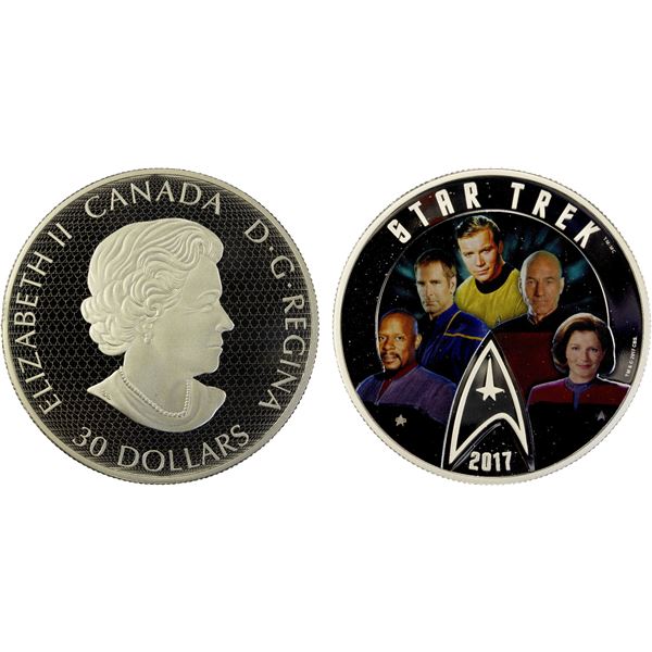 CANADA: Elizabeth II, 1952-2022, AR 30 dollars, 2017, Proof