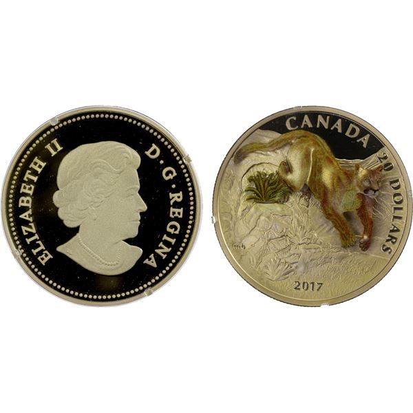 CANADA: Elizabeth II, 1952-2022, AR 20 dollars, 2017, Proof