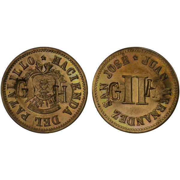 COSTA RICA: brass token, Cartago, ND, AU
