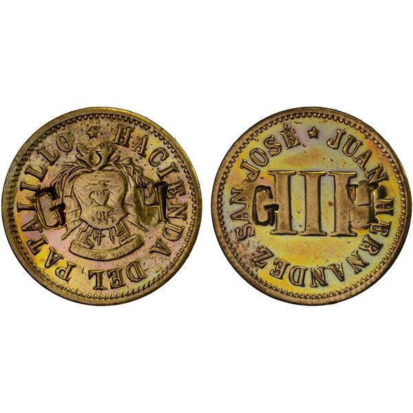 COSTA RICA: brass token, Cartago, ND, AU