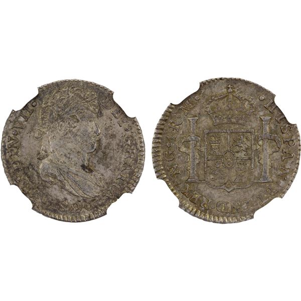 GUATEMALA: Fernando VII, 1808-1821, AR real, 1820-NG, NGC MS64