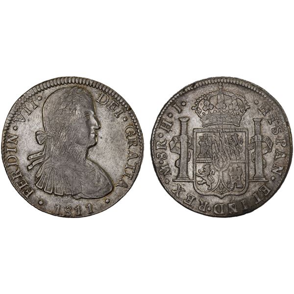 MEXICO: Fernando VII, 1808-1821, AR 8 reales, 1811-Mo, VF
