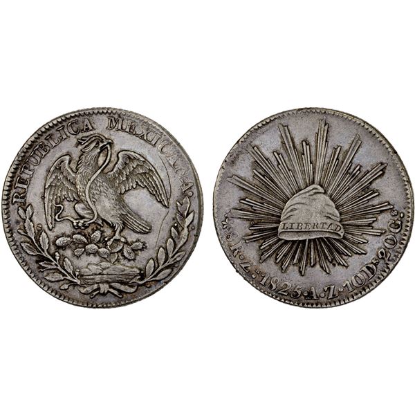 MEXICO: Republic, AR 8 reales (27.01g), 1825-Zs, Choice VF
