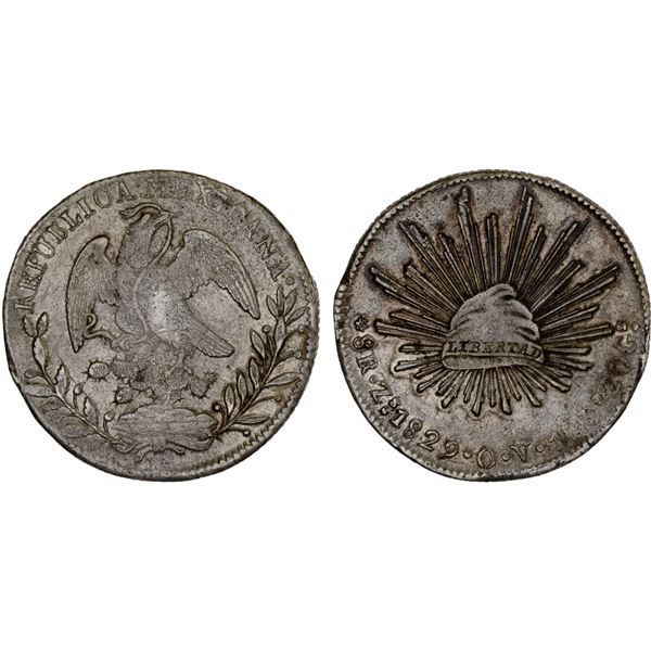 MEXICO: Republic, AR 8 reales (26.61g), 1829-Zs, XF