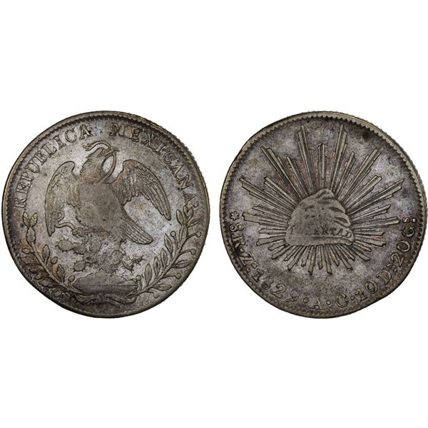 MEXICO: Republic, AR 8 reales (27.01g), 1829-Zs, Choice VF