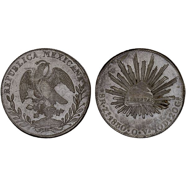 MEXICO: Republic, AR 8 reales (27.32g), 1830-Zs, XF