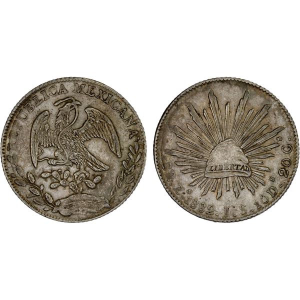 MEXICO: Republic, AR 8 reales (27.02g), 1882-Zs, VF-XF