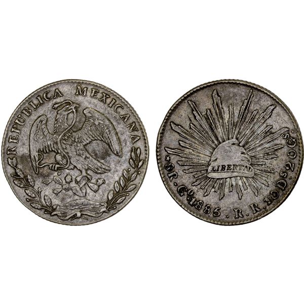 MEXICO: Republic, AR 8 reales (27.09g), 1885 (8/7)-Go, VF-XF