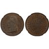 Image 1 : MEXICO: Lauer Fantasy Issues, AE 2 centavos, Campeche Province, 1890, NGC MS64 BN