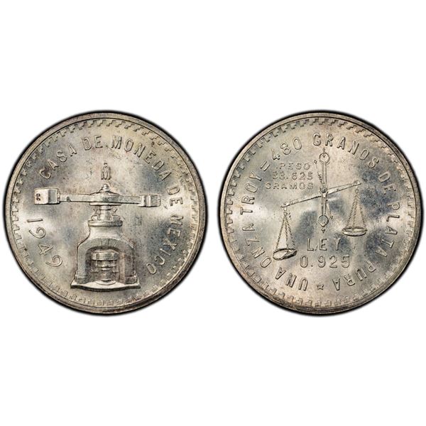 MEXICO: Estados Unidos, AR onza, 1949-Mo, PCGS MS64