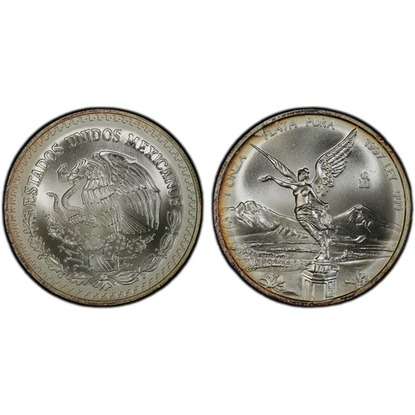 MEXICO: Estados Unidos, AR onza, 1997-Mo, PCGS MS68