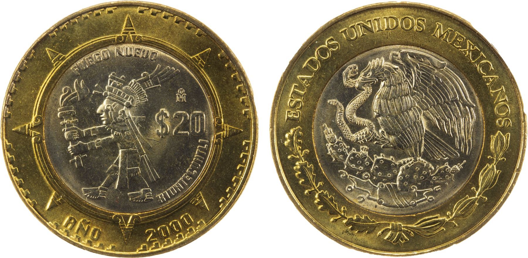 MEXICO Estados Unidos 20 Pesos 2000 PCGS MS67 Stephen Album Rare mexico-estados-unidos-20-pesos-2000-pcgs-ms67-stephen-album-rare