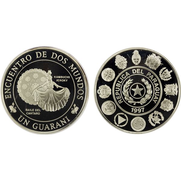 PARAGUAY: Republic, AR guarani, 1997, PCGS Proof 69 DCAM