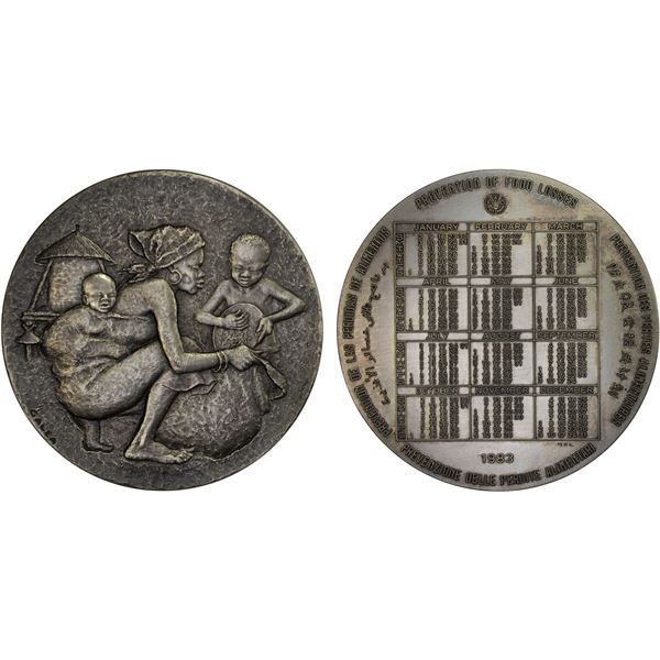 UNITED NATIONS: AR medal (180g), 1983, Unc